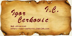 Igor Čerković vizit kartica